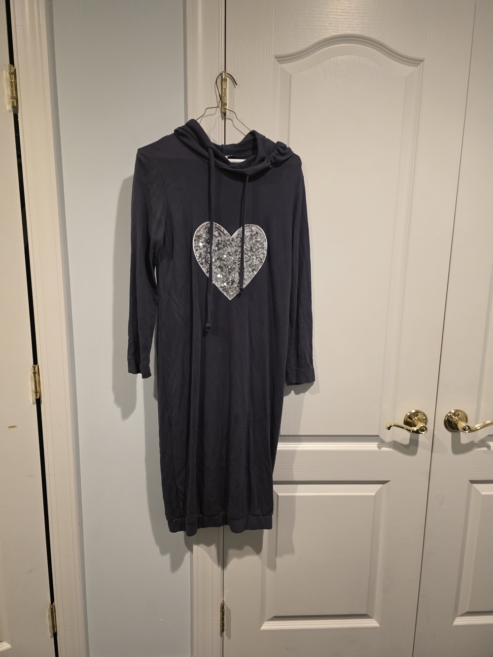 Indigo Black Hooded Top with Subtle Texture
